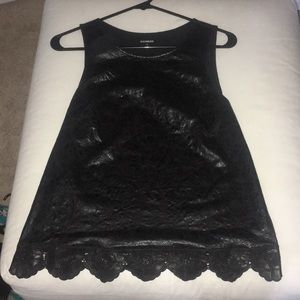Express faux leather tank
